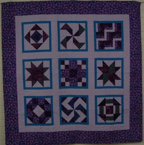 Join Gayle and over six weeks learn all the different techniques to make up the nine blocks in this lovely Sampler Quilt.