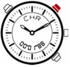 The display indicates the time elapsed since the chronograph was first stopped.