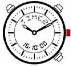 2.6 TIME 2 Mode (Second Time Zone) - Press push button