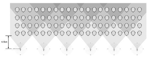 Typical polar pattern (with full frequency response) of a conventional cardioid microphone In contrast, if one were asked to spread their arms to indicate the width of the pick-up pattern of an