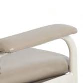 Mocha Fabric Waterfall Backrest Segmented and adjustable backrest cushion provides comfort and