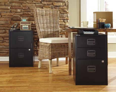 B I S L E Y F I L I N G C A B I N E T S Perfect for the Office, Classroom or Home 2-Drawer File Cabinet 3-Drawer File Cabinet Two styles in BlAck or light gray These compact filing cabinets fit under