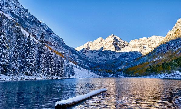 High Dynamic Range - HDR This image of the Maroon Bells, near Aspen, Colorado,