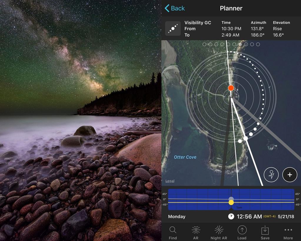 PlanIt! for Photographers also offers Milky Way planning on both ios and Android, and The Photographer s Ephemeris only offers Milky Way planning on ios.