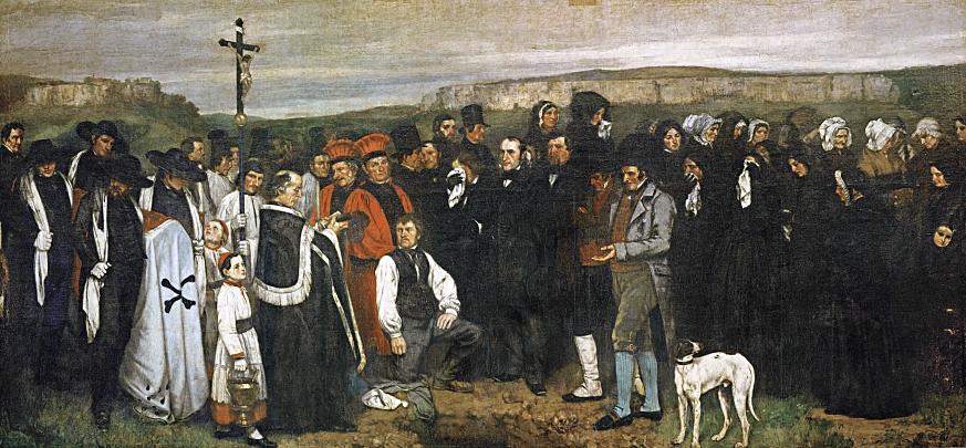 Gustave Courbet, A Burial at Ornans, 1849 1850, oil
