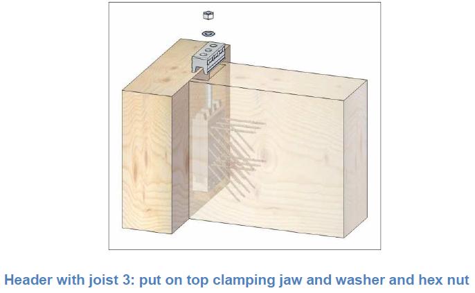 clamping jaw, washer and hex