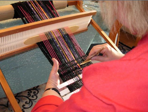 However, I received a rigid heddle loom from a friend who was downsizing at about the time