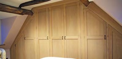 DRESSING Our hand crafted wardrobes and dressing rooms can fit into eaves and around beams, have curved doors, mirrors, adjustable hanging rails, drawers, shoe storage and wirework to maximise your