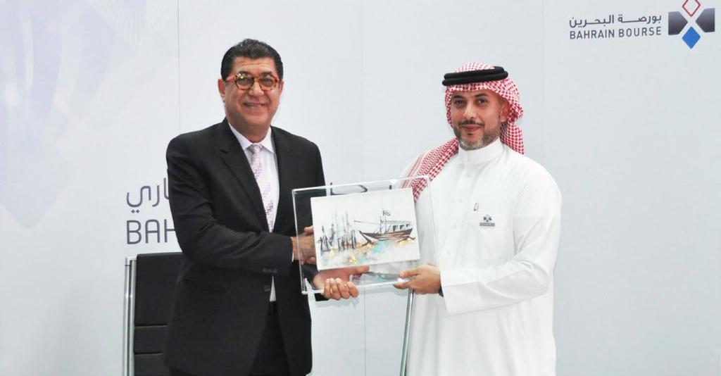 Khalid AlRumahi, Managing Partner of KPMG in Bahrain Jamal Fakhro, and Managing Director of Keypoint Wajdi Al-Jallad. Bahrain Bourse CEO Sh.
