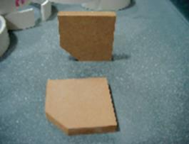 One simple way of doing this is to cut some wood blocks (MDF or particleboard) 102mm(4") by 102mm(4") with a 45