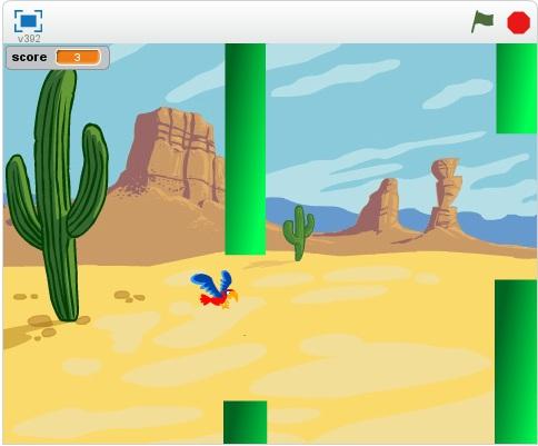 Flappy Parrot Introduction In this project we ll make our own version of the highly popular mobile game Flappy Bird. This project requires Scratch 2.0.