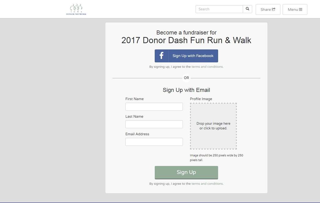 STEP 1. On the main Green 5K page (TheGreen5K.com) you can register for the 5K and set up your fundraising page.
