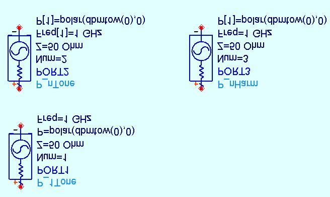 Types of Power Sources for HB Default power function for these sources is polar, but you can simplify it on the screen as: dmbtow(0) Therefore, dbmtow(0) is the same as polar(dbmtow(0),0) Notice that