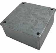 SWITCH AND SOCKET BOXES BS 4568-1970 STEEL ADAPTABLE BOXES Material Finish IP Rating Steel Pre-Galvanised IP40 / IP54 heavy duty adaptable boxes can be used as a junction box for installation with