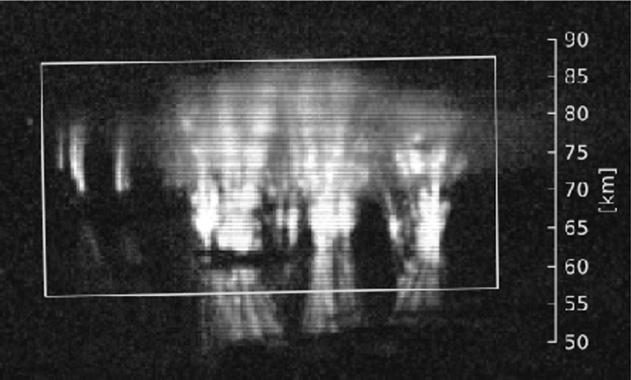 1732 M O N T H L Y W E A T H E R R E V I E W VOLUME 141 FIG. 1. The sprite of 0527:09 UTC as seen in a still frame from a 30 frames per second (FPS) Watec camera.