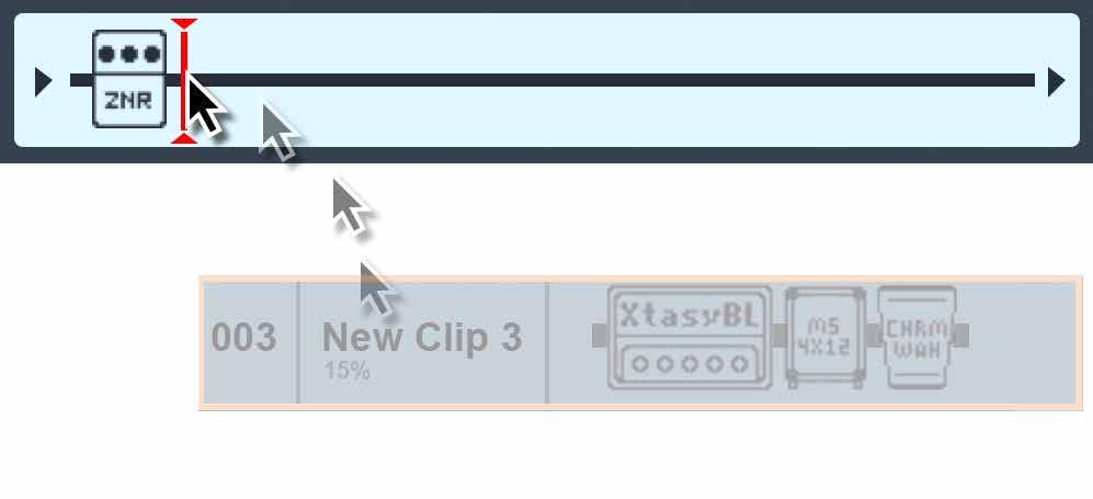 In Guitar Lab, you can create your own clips, store them in the Clipboard pane, and use them to quickly build new patches. 2.