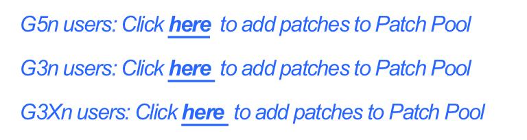the Add Patches to Patch Pool link for your hardware. 2. a Creator name (e.g. Richard Patrick ).