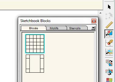 On the right hand side of the screen, click the button right under the ruler that is the set block button.