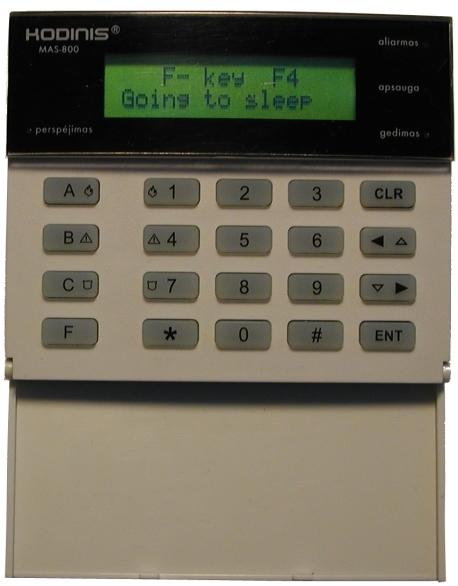 Persnal Menu Persnal menu is a set f shrtcut keys called F-keys. Using these F-keys the alarm system can be cntrlled easy and quickly.