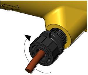 Fasten the plastic coupling manually.