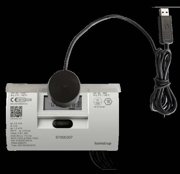 In connection with prolonged data readings, reading of data loggers, or if you want the optical reading head to be retained on the meter for other reasons, you can use a transparent holder, which is