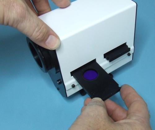 A.2) Inserting Filter Holders Filter holders slide directly into ports on the pe-2