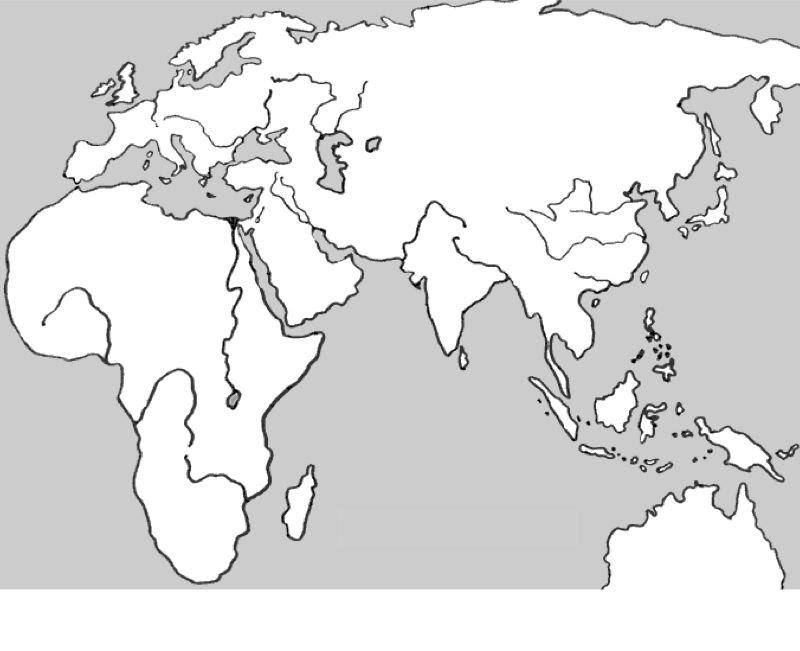 PART 5: Geographical Context Directions: Label the following geographic features and regions on the map below.