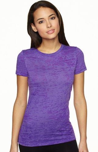 BURNOUT TEE DIGITAL PRINTING Burnout Short Sleeve Tee 3.7 oz., pre-shrunk 65% polyester/35% cotton jersey Contemporary burnout crewneck with supreme softness and texture LADIES SIZES* XS - XL...$18.