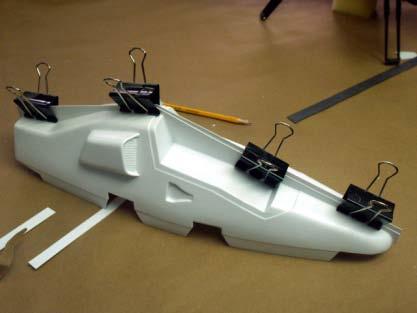 Cut the notches for the quad copter legs to fit through like you did the belly pan;