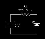 Now turn the LED around. In other words, build the circuit shown below: Review Question 2.