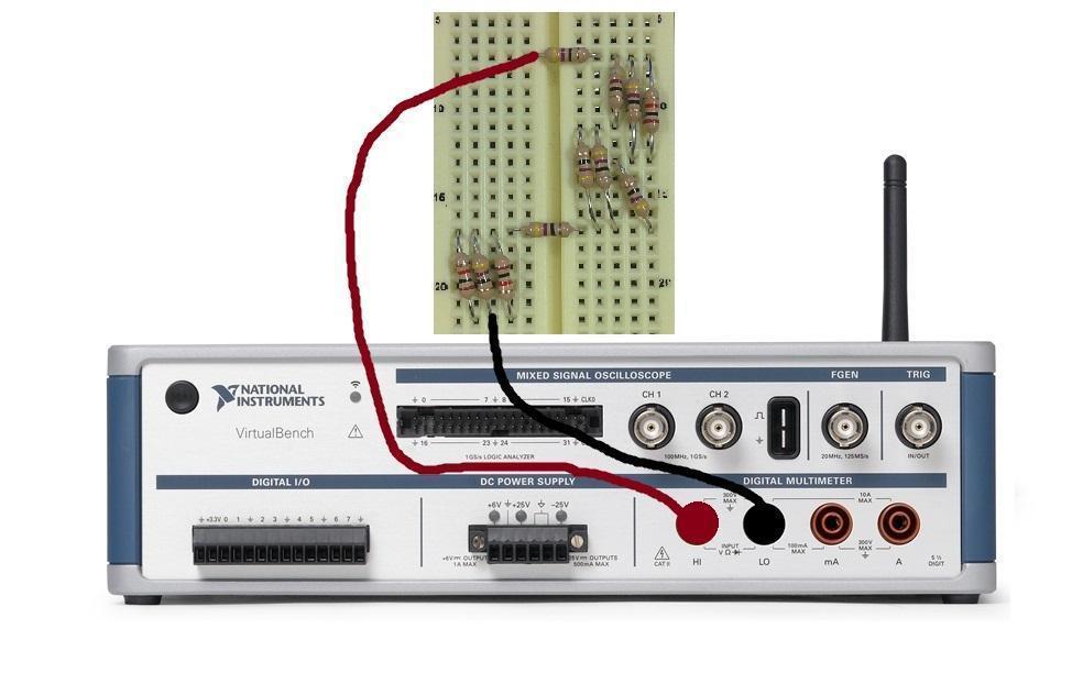 VirtualBench device to measure resistance, DC voltage, and AC voltage. Exercise 2.1: Measuring Resistance 1.