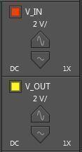 Enable the DC power supply by clicking the DC power supply power button on the VirtualBench application. 4.