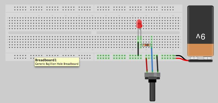 Variable resistor: The potentiometer