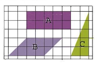 15. Which shaded figure has the largest area? A. rectangle B.