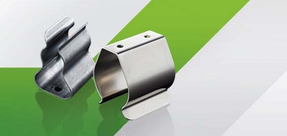 SPRING CLIPS TECHNICAL FEATURES: Material thicknesses to 3.0 mm Material widths between 5.0 and 60.