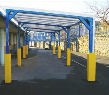 impact resistant solution to covering exposed posts, columns or pillars that