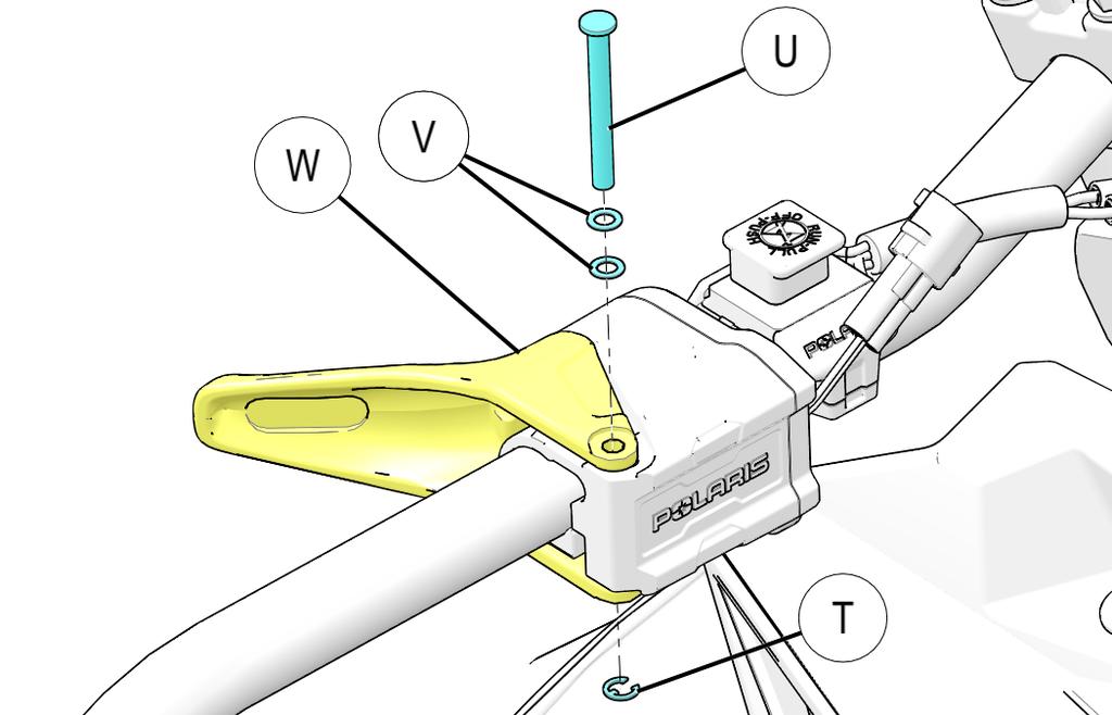 Remove the screw (X) from auxiliary stop switch block (Y).