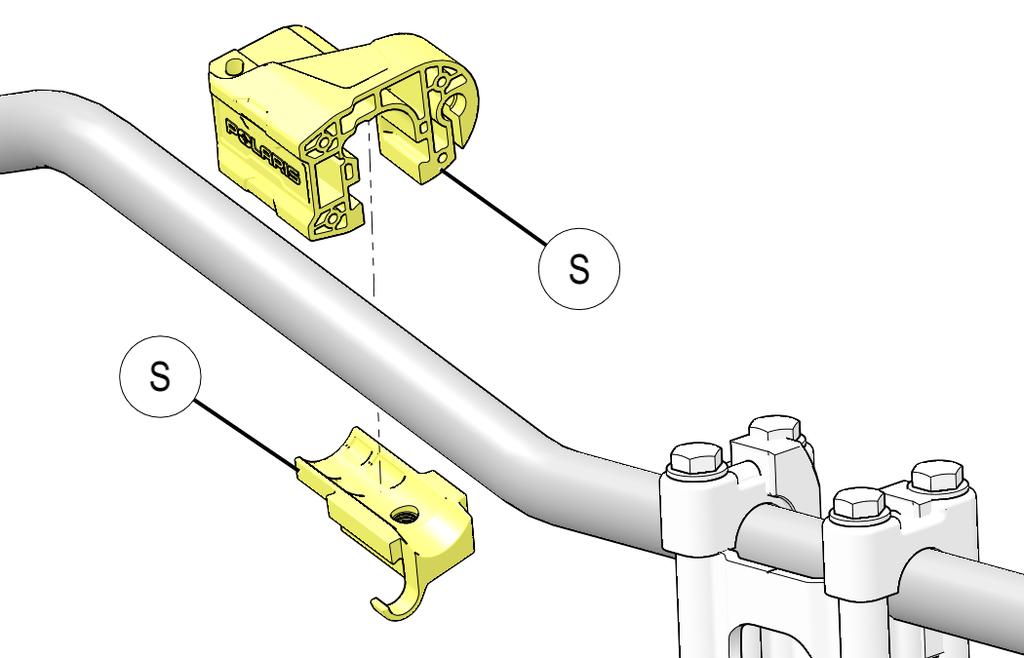 17.Remove throttle release switch (Z) from the throttle block.