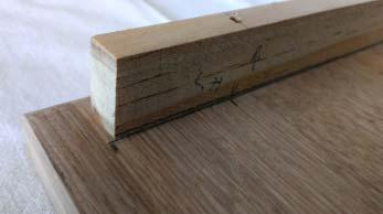 Do not file down the over hanging edges of the side panels. Hint: apply some tape around the end of the file to prevent it from scoring the timber if it comes into contact.