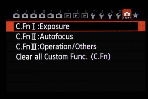 In the Auto +, Flash off, CA or Scene modes this changes to just 2 shooting or camera menus, 1 live view menu and 2 movie menus.
