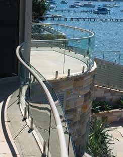curved glass balustrade