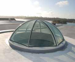 reflective coated Low E toughed curved glass.