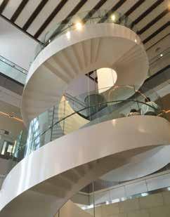 52mm clear heat strenghened  stair