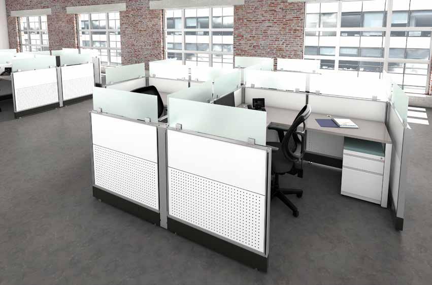 Create an awesome look with perforated metal panels! Available in brushed silver or white!
