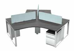 Dropdown Work Surface Includes Mobile Peds and Lateral Files with 1" Black Value