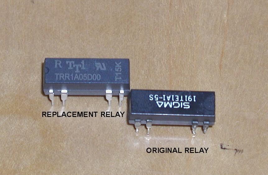 Sol-20 Tape Recorder Remote Control Relays: Small 5V DIL relays (with a 500R coil) are used on the Sol-20 main board to control the stop/start activity of the tape decks used.