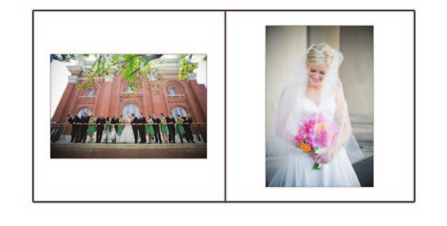 Image Album Like an art book, one image per page documents your wedding day s favorite moments in this simple and classic album.