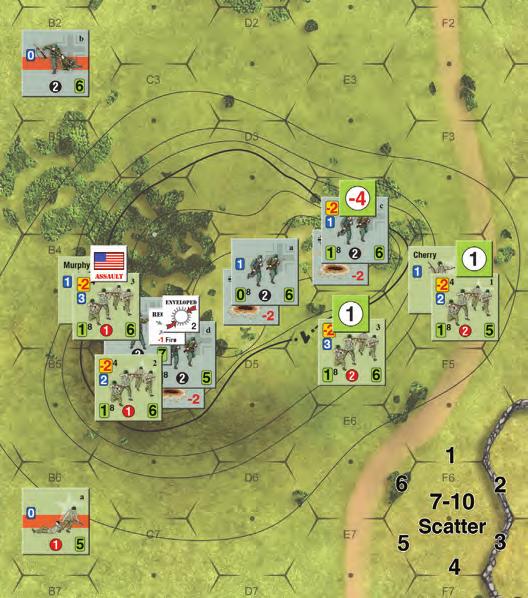 Mortar Fire Adjustment Phase: The German player, desperate for help, must roll 4 to receive his mortar support. The German player s die roll is 6, and therefore fails to receive mortar support.