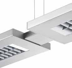 An elegant, extremely flat luminaire body and a balanced indirect component complete the necessary