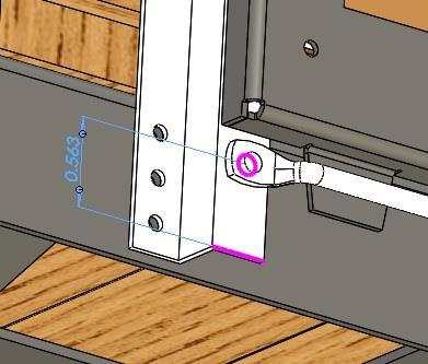 Locate and drill holes into the Zee Bracing for the Bottom Door Rail.